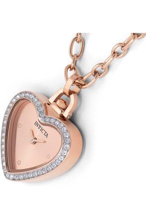 Invicta Mini 49939 Dames Horloge - Quartz Uurwerk - Roestvrij Staal met rosegouden Wijzerplaat - 27mm