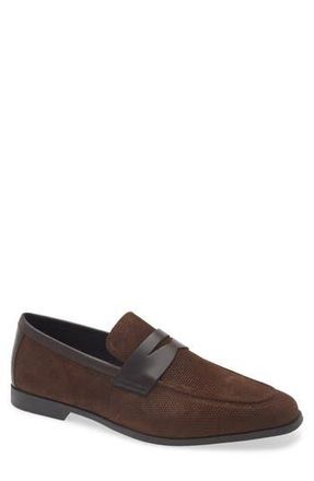 Steve Madden Pomona Penny Loafer in Dark Brown Suede at Nordstrom Rack, Size 10.5