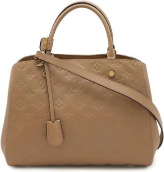 Louis Vuitton Pre-owned Monogram Empreinte Montaigne MM Handbag - Dames - Vintage Handtas - Bruin - ONE Size - Leer - Vintage