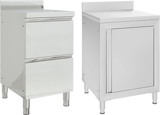 vidaXL Vidaxl - Armarios De Cocina Comerciales 2 Piezas De Acero Inoxidable
