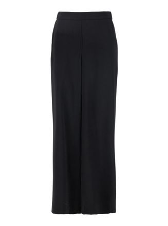 Parosh Black Relaxed Flat Front Pants