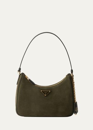Prada Re-Edition 2005 Mini Suede Shoulder Bag