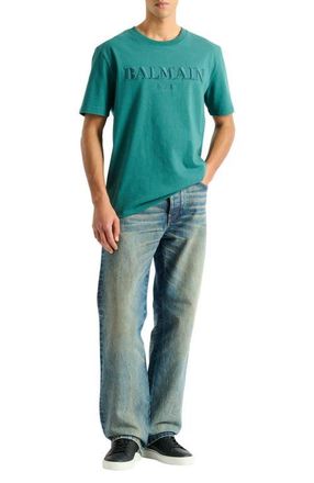 Balmain Vintage Balmain embroidered T-shirt in Blue at Nordstrom, Size Xxx-Large