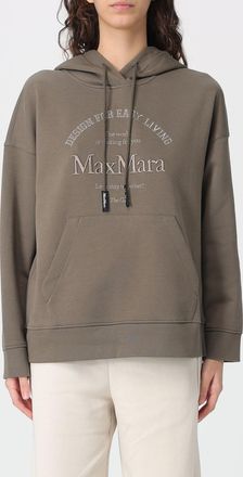 Max Mara Felpa con cappuccio in cotone con logo s Max Mara
