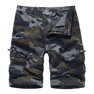 Generic Combat Shorts for Men UK Camo Cargo Shorts Summer Casual Elastic Loose Fit Utility Work Short Army Camouflage Knee Length Jogging Short Lightweight Br