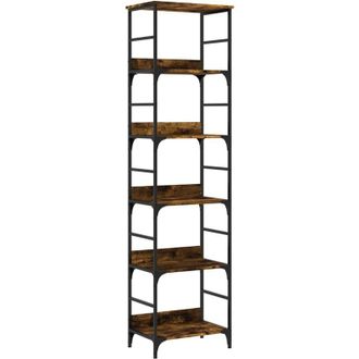 vidaXL Bookshelf Smoked Oak 50x33x188.5 cm Engineered Wood Vidaxl
