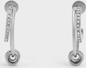 Charles & Keith Hermione Crystal Crescent Earrings