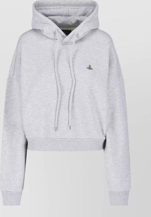 Vivienne Westwood hooded knit sweatshirt drawstring ribbed cuffs hem