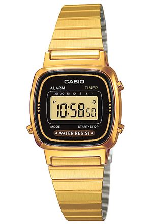 Casio Collection Womens Gold Watch LA670WEGA-1EF Stainless Steel - One Size