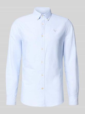 Barbour Tailored Fit Freizeithemd aus reiner Baumwolle Modell STRIPED OXFORD in Hellblau, Gr&ouml;&szlig;e XXXL
