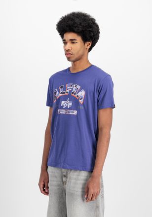 Alpha Industries T-Shirt ALPHA INDUSTRIES College Camo T-Shirt, Herren, Gr. XL, night lila, Obermaterial: 100% Baumwolle, Shirts T-Shirt