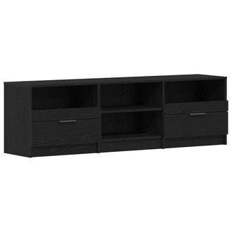 Berkfield Home TV Cabinet Black Oak 150x33, 5x45 cm Engineered Wood