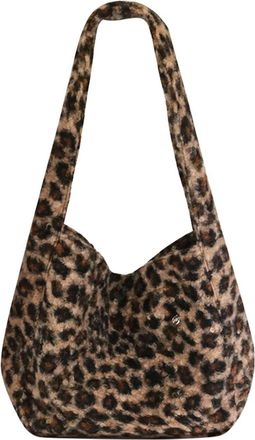 Generic Womens Plush Bags Winter Womens Tote Bag Foldable Plush Handbag Autumn Embroidered Shopping City Simple Style