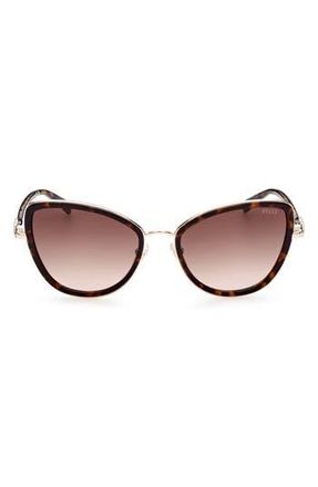 Emilio Pucci 57mm Gradient Cat Eye Sunglasses in Havana/Other/Gradient Brown at Nordstrom Rack