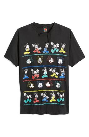Disney Unisex Secondhand Ripped Mickey Mouse Graphic Tee in Black at Nordstrom, Size Large