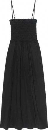 Nation Ltd Womens Sibelle Smocked Dress In Jet Black