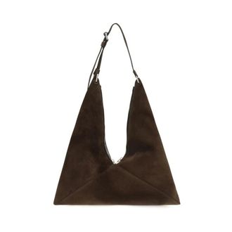 Moschino Borsa Hobo in Camoscio - - Bags - Donna - Marrone - ONE SIZE