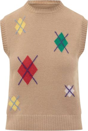 Msgm Top smanicato - Toni neutri