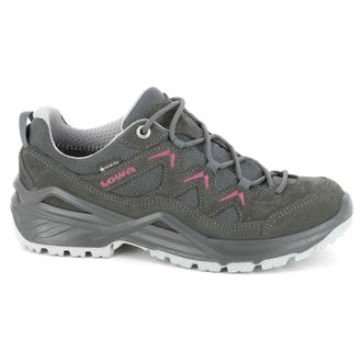 Lowa Sirkos Evo GTX Lo Suede Textile Womens Lace Up Shoes - Anthracite Berry - Size:UK 7.5