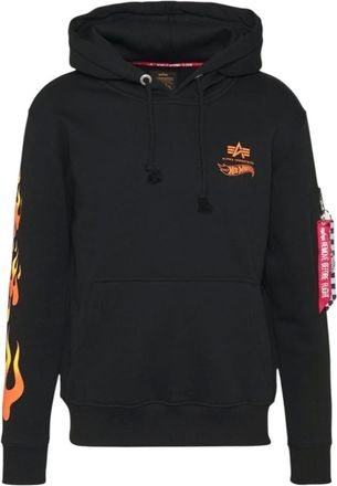 Alpha Industries Hoodies & sweatvesten, Heren, Zwart, S, Flame Hoody