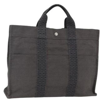 Herm&egrave;s Pre-owned Tote Bags, female, Gray, Size: ONE SIZE Pre-owned Vintage Canvas Tote Bag