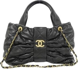 Chanel Pre-owned Lambskin Schoudertas - Dames - Vintage Handtas - Zwart - ONE Size - Leer - Vintage