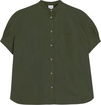 Aspesi Camicia 5410 - Dames - Overhemden - Groen - XS - Katoen - Overhemden