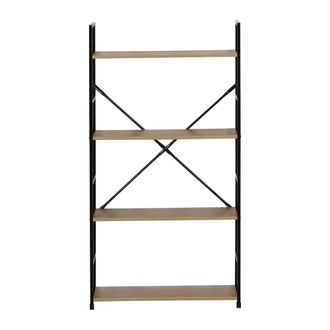 Concept Usine Estanter&iacute;a de 4 estantes 112 cm roble y negro