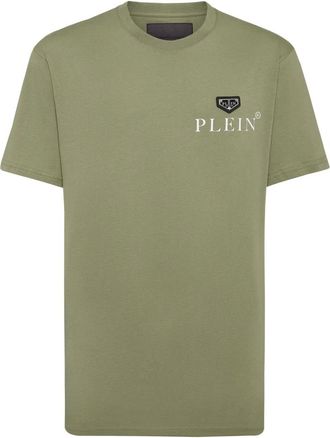 Philipp Plein Tops, Heren, Groen, S, Katoen, T-Shirt Ronde Hals SS