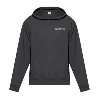 Sporty & Rich Hoodies, unisex, Black, Size: 2XL Hoodie