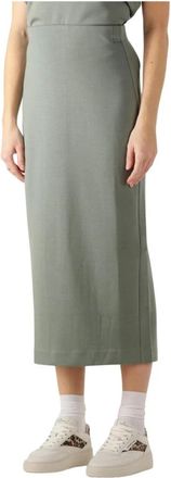 Inwear Aida IW Rok - Dames - Midirokken - Groen - XS - Leer - Rokken