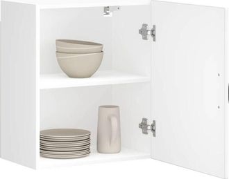 vidaXL vidaXL Pensile da Cucina Lucca Bianco in Legno Multistrato