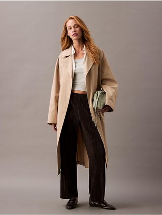 Calvin Klein Womens Plisse Pull-On Pants - Black - XS