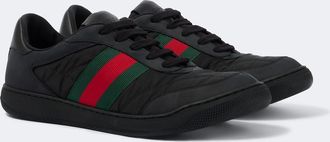 Gucci Zapatillas Screener con piel y Web