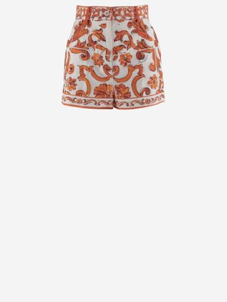 Dolce & Gabbana Womens Shorts Stretch Cotton-Blend Multicolour