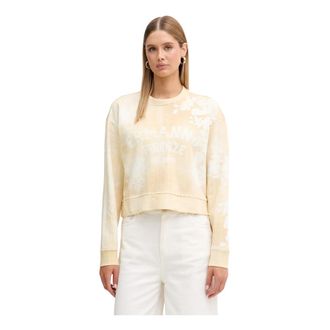 Ermanno Scervino Firenze Sweatshirt - Dames - Sweatshirts - Beige - M - Katoen - Hoodies & sweatvesten