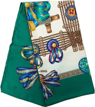Herm&egrave;s Pre-owned Hermes Les Rubans du Cheval Silk Scarf 90 Ladies ZXSDVR4YHP1ZIJL0