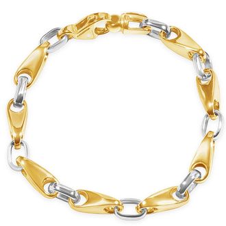 Pompeii3 Mens Link 14k Gold (46gram) or Platinum (74gram) 7mm Bracelet 8.5