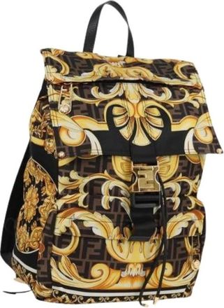 Fendi Pre-owned Backpacks, female, Multicolor, Size: ONE SIZE Pre-owned Zucca Canvas Backpack