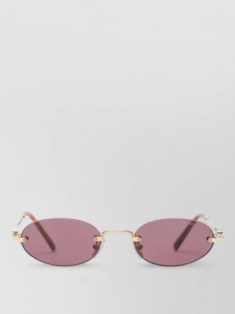 Miu Miu metal frame oval sunglasses adjustable nose pads