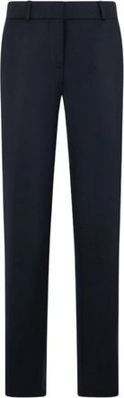 Brooks Brothers Cigarettenmodel Flanellen Broek van Scheerwol - Dames - Slim Fit Broeken - Blauw - XS - Wol - Broeken