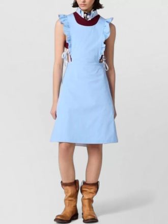 Miu Miu dress cross back design ruffled straps