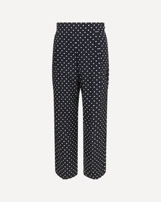 Valentino Pantaloni in cr&ecirc;pe de chine a pois Woman 42