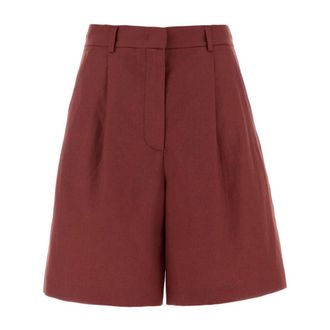 Max Mara Dames, Korte broeken, Paars, Maat: M Katoen