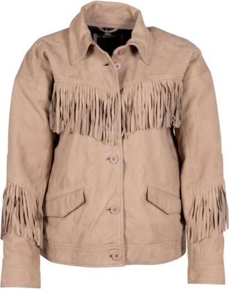 Mauritius Womens Diny Leather Jacket In Cream
