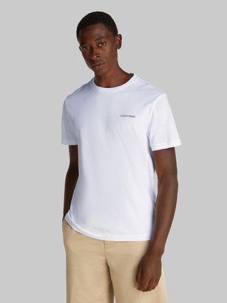 Calvin Klein T-Shirt CALVIN KLEIN CP-LINEAR BOX LOGO T-SHIRT, Herren, Gr. 3XL, weiss (hellwei&szlig;), Single Jersey, Obermaterial: 100% Baumwolle, unifarben, normal h&uuml;f
