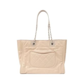 Chanel Pre-owned Deauville Caviar Calfskin Tote Bag - Pre-owned - Mujer - Beige - ONE SIZE