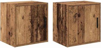 vidaXL Armarios de pared 2 uds para garaje madera antigua madera Vidaxl