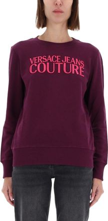 Versace Jeans Couture Bordeaux Deep Purple Logo Sweatshirt