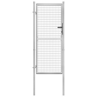 Berkfield Home Garden Gate Galvanised Steel 105x250 cm Silver